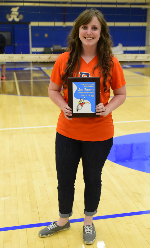 Lady Burros Volleyball beat Dickson Co. in 5 sets to win 3rd straight District 11 Championship