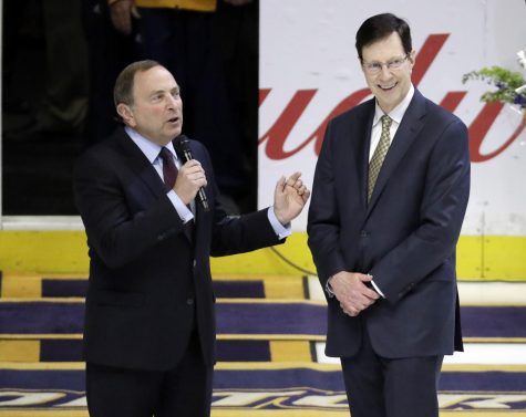 Predators, Bettman honor David Poile for most wins by NHL GM