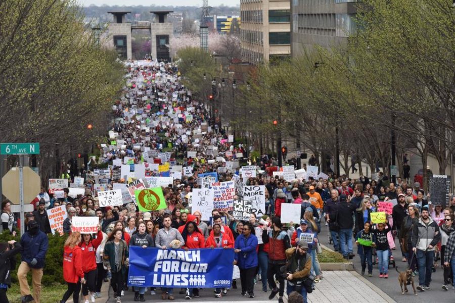 Thousands march in Tennessee cities in push for gun control