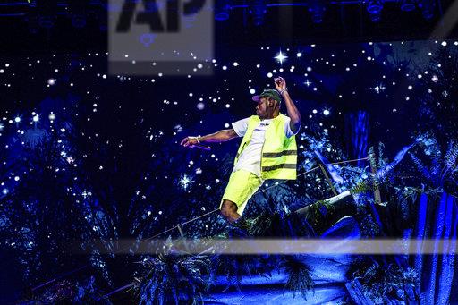 Tyler, the Creator performs at the Coachella Music &amp; Arts Festival at the Empire Polo Club on Saturday, April 14, 2018, in Indio, Calif. (Photo by Amy Harris/Invision/AP)