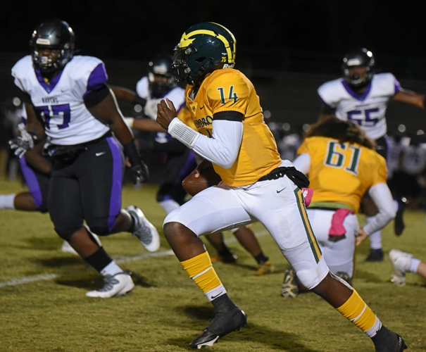 Jalen Macon, QB, rushed for 65 yards, passed for 87 and scored 2 touchdowns for HIllsboro Burros in a defeat over Cane Ridge, 35-31.
