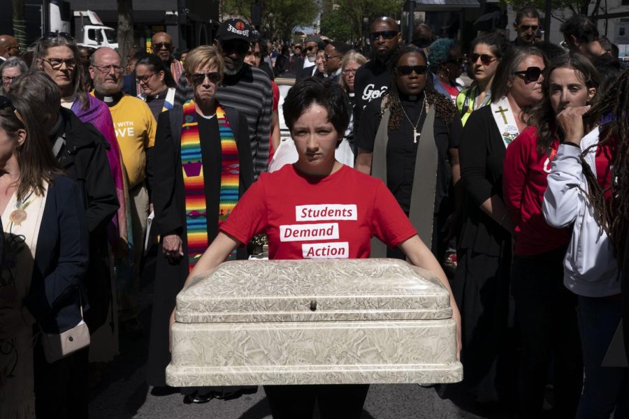 Protesters bring coffins to the Tennessee Capitol to call for gun safety legislation