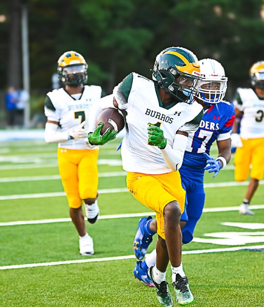 Zion Puckett reaches the McGavock's end zone for Hillsboro's first touchdown of the 2024 football season. August 23, 2024