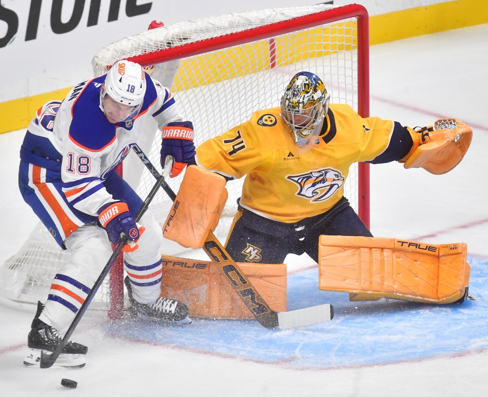 Kulak scores twice and McDavid gets first goal of season as Oilers beat Predators 4-2