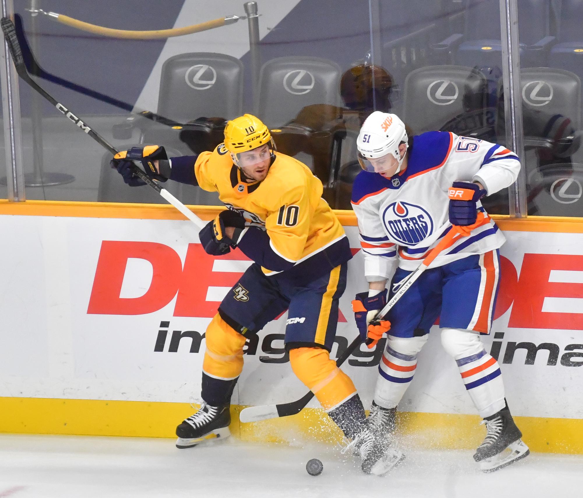 Kulak scores twice and McDavid gets first goal of season as Oilers beat Predators 4-2