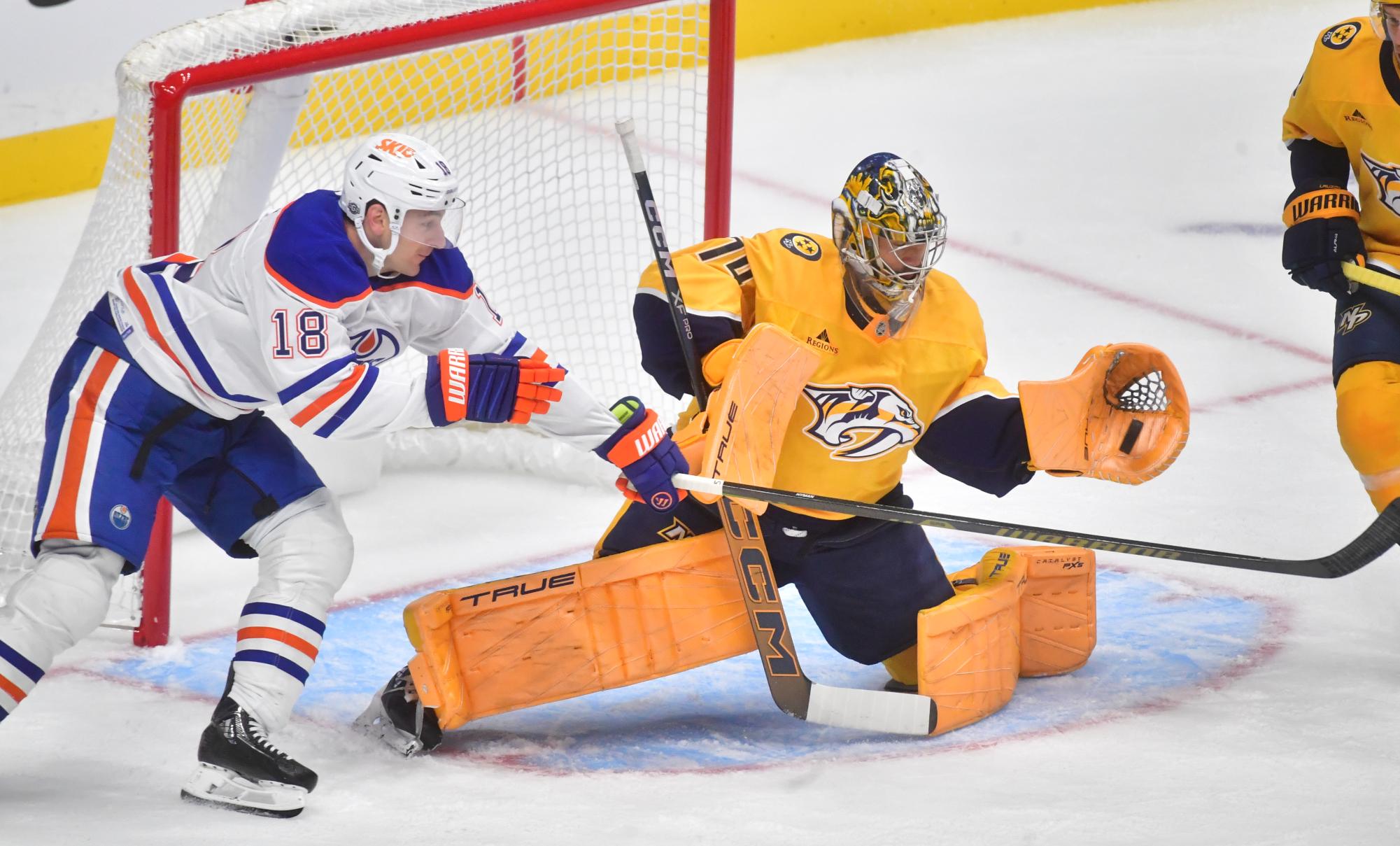 Kulak scores twice and McDavid gets first goal of season as Oilers beat Predators 4-2