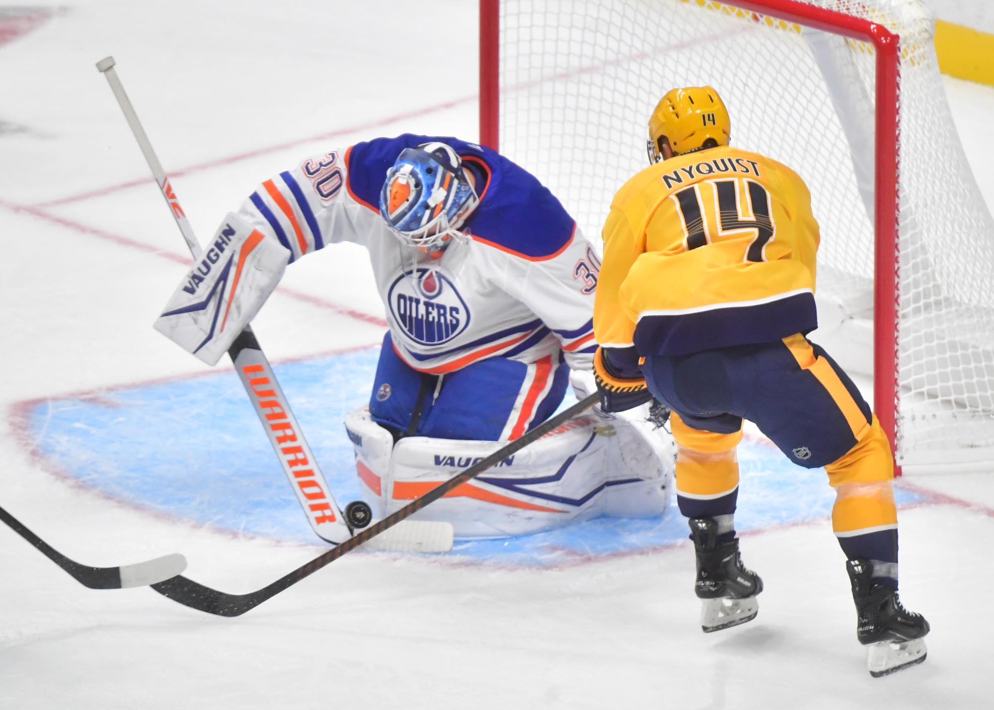 Kulak scores twice and McDavid gets first goal of season as Oilers beat Predators 4-2