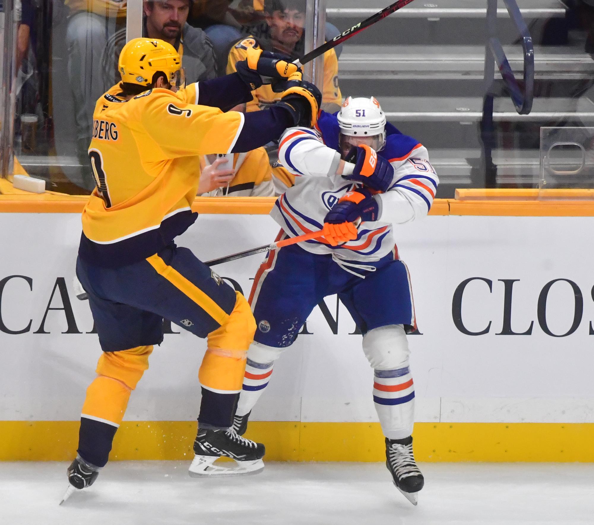 Kulak scores twice and McDavid gets first goal of season as Oilers beat Predators 4-2