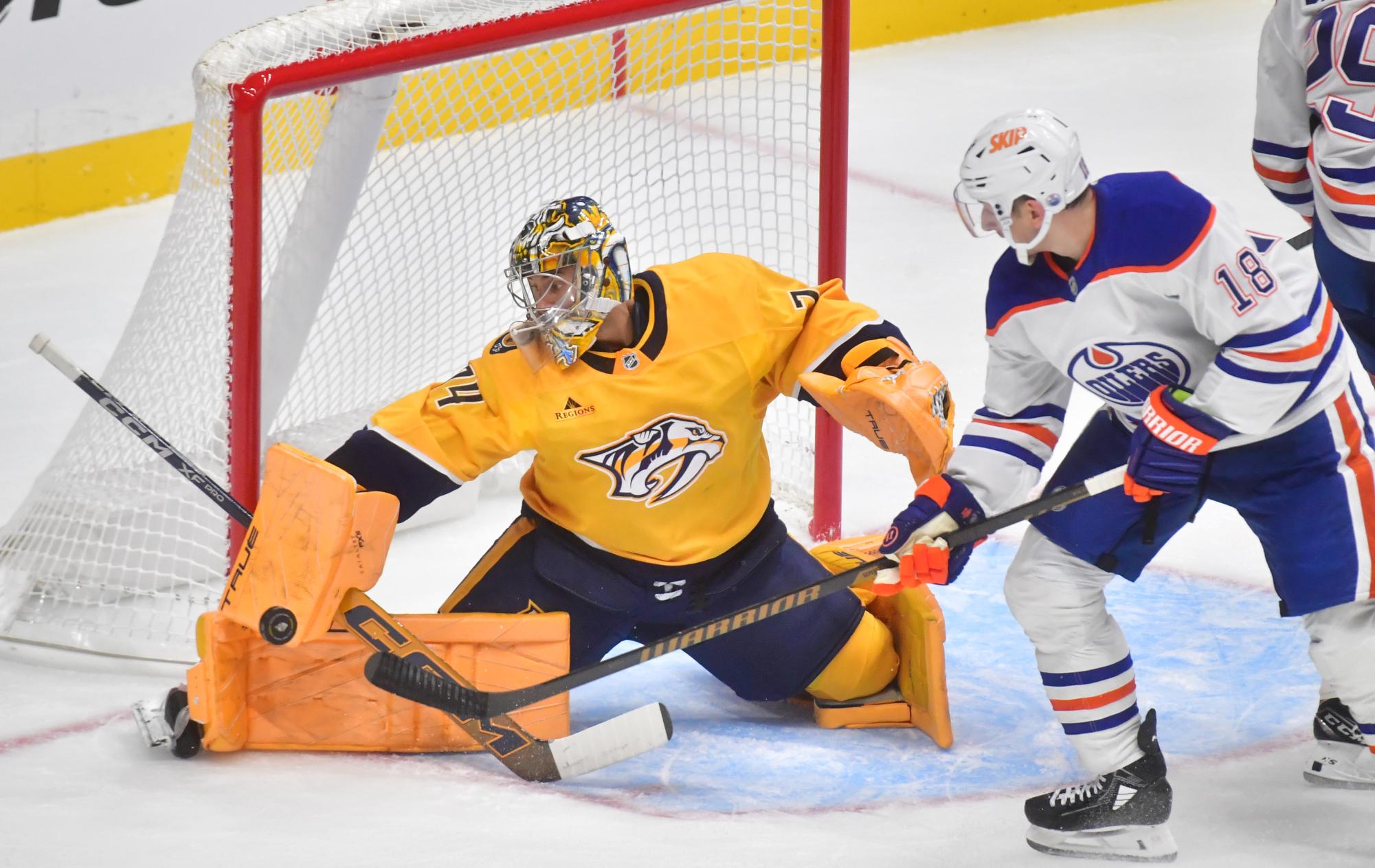 Kulak scores twice and McDavid gets first goal of season as Oilers beat Predators 4-2