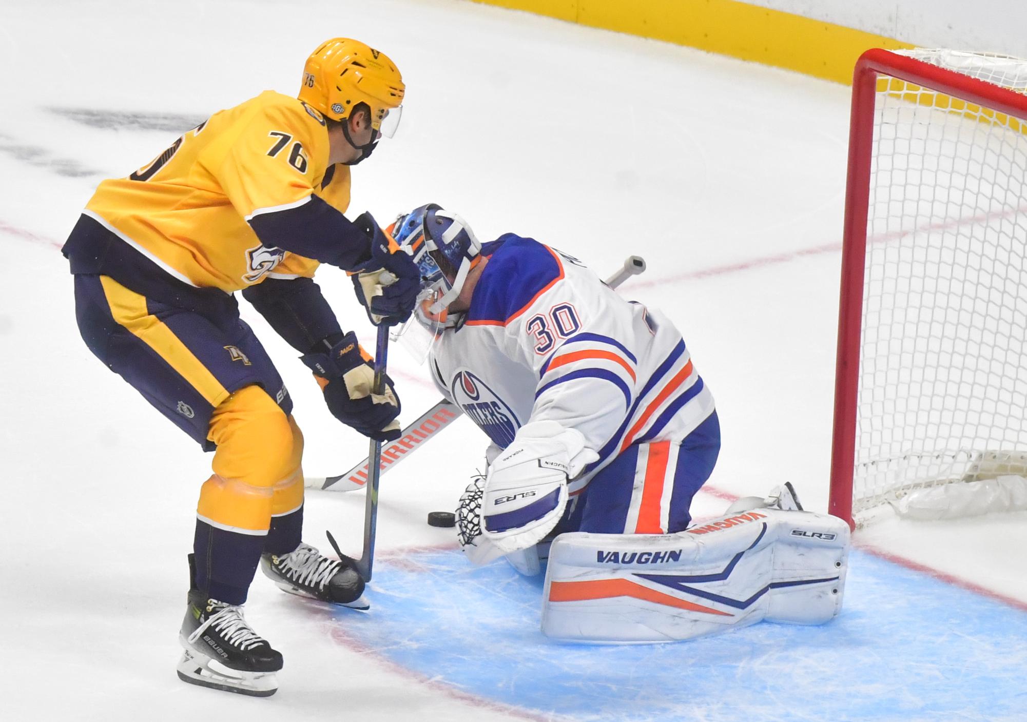 Kulak scores twice and McDavid gets first goal of season as Oilers beat Predators 4-2