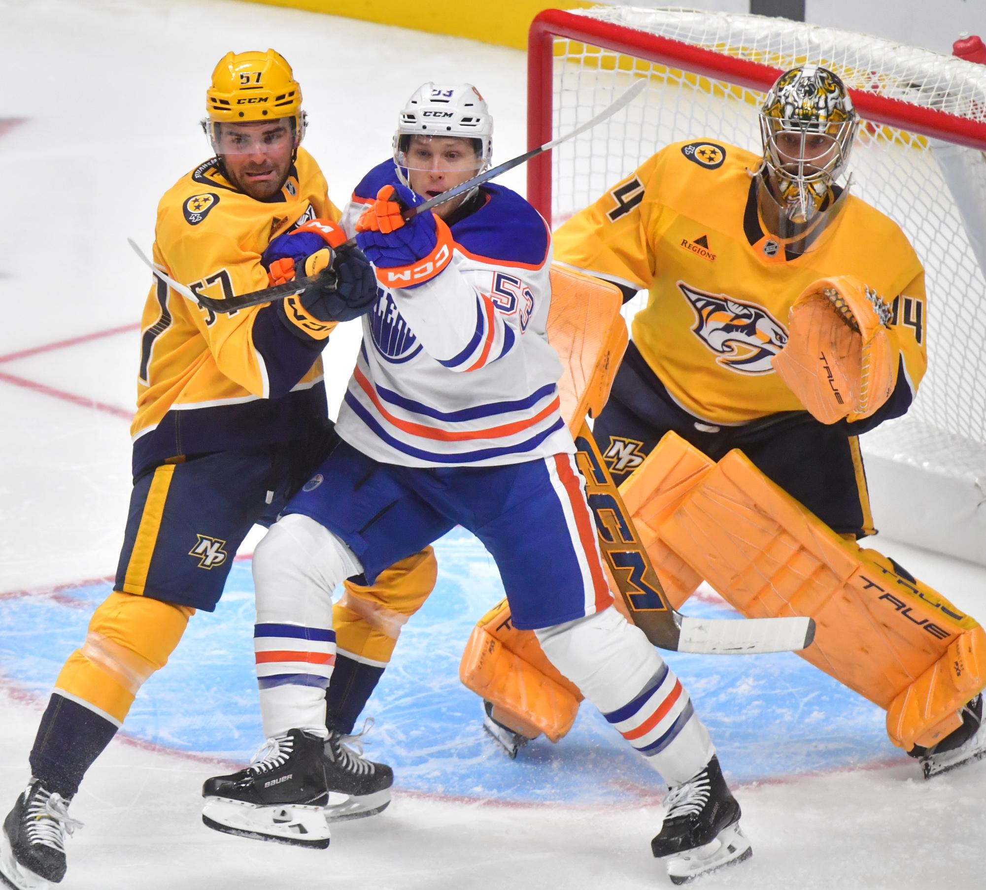 Kulak scores twice and McDavid gets first goal of season as Oilers beat Predators 4-2