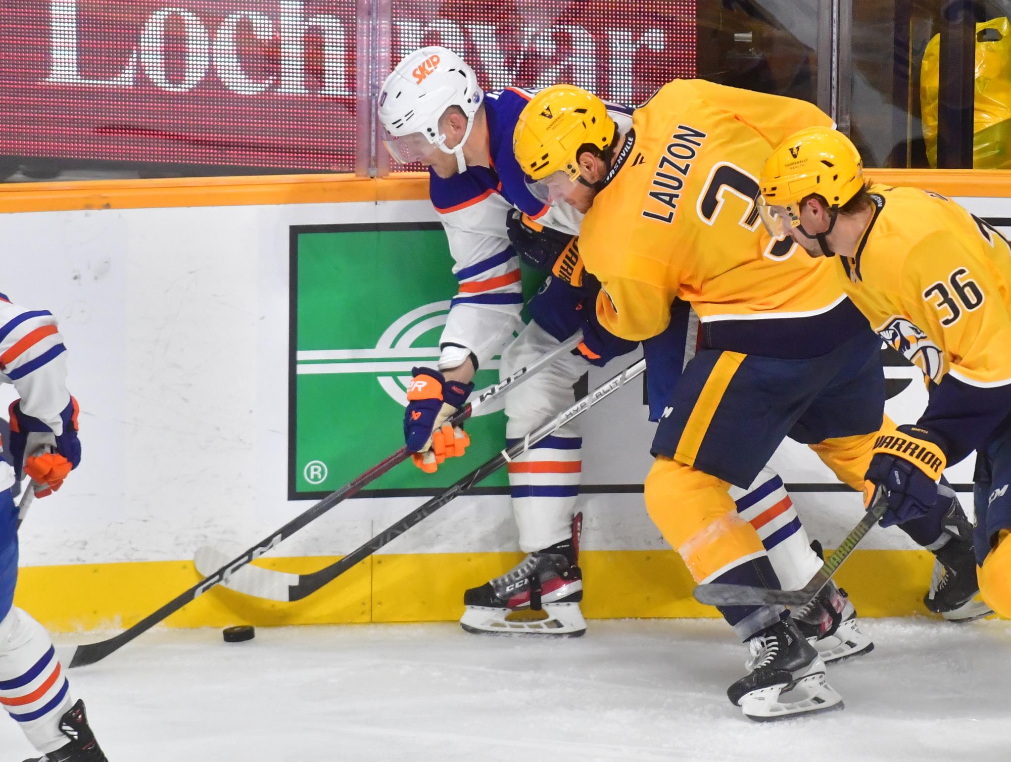 Kulak scores twice and McDavid gets first goal of season as Oilers beat Predators 4-2