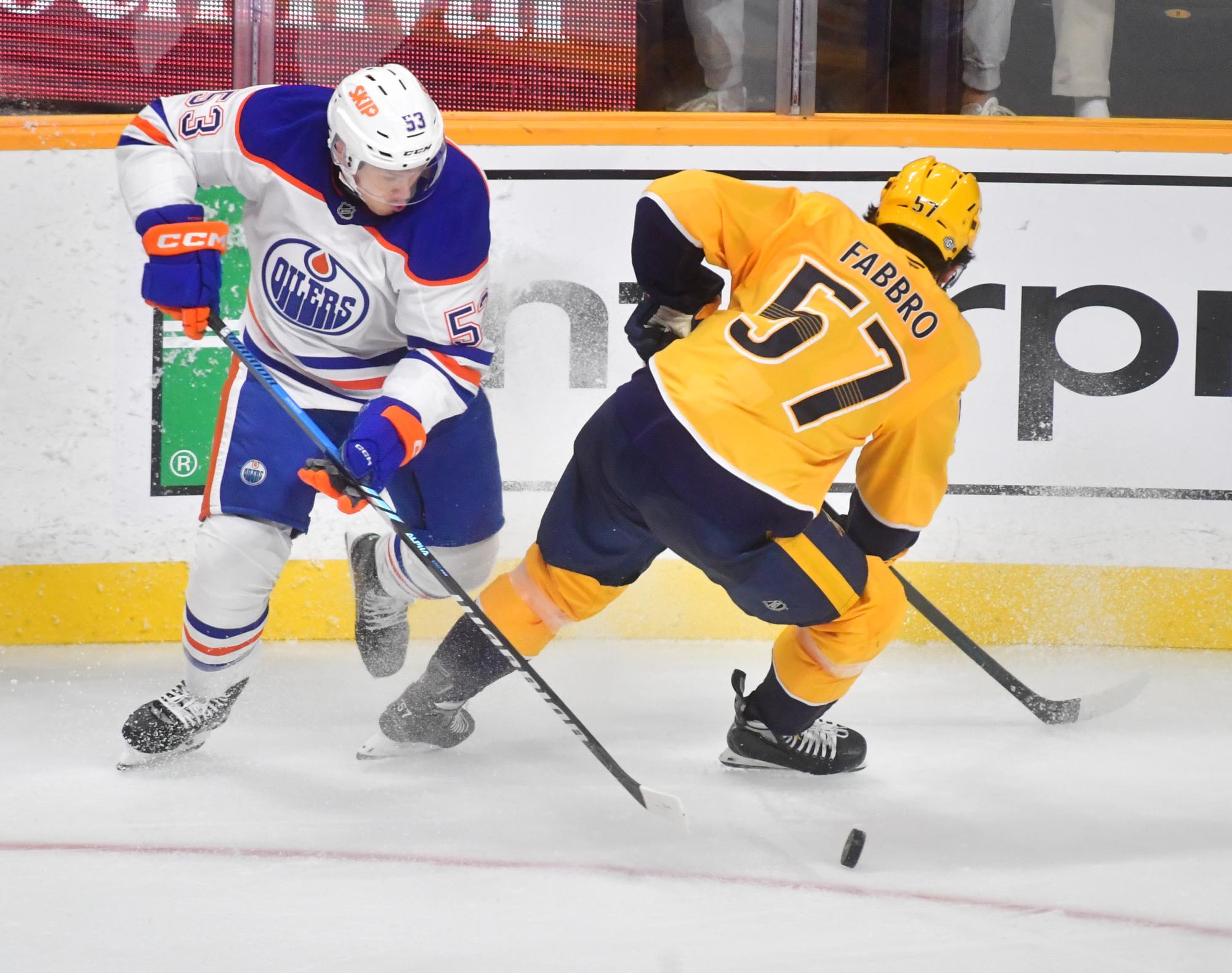 Kulak scores twice and McDavid gets first goal of season as Oilers beat Predators 4-2