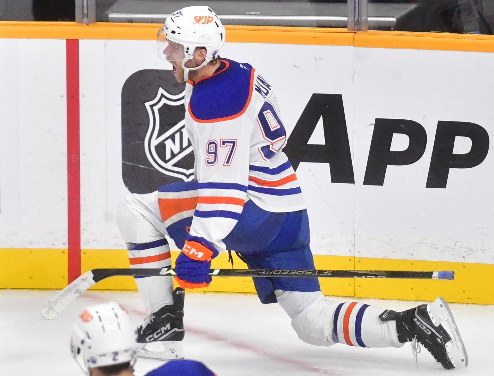 Kulak scores twice and McDavid gets first goal of season as Oilers beat Predators 4-2