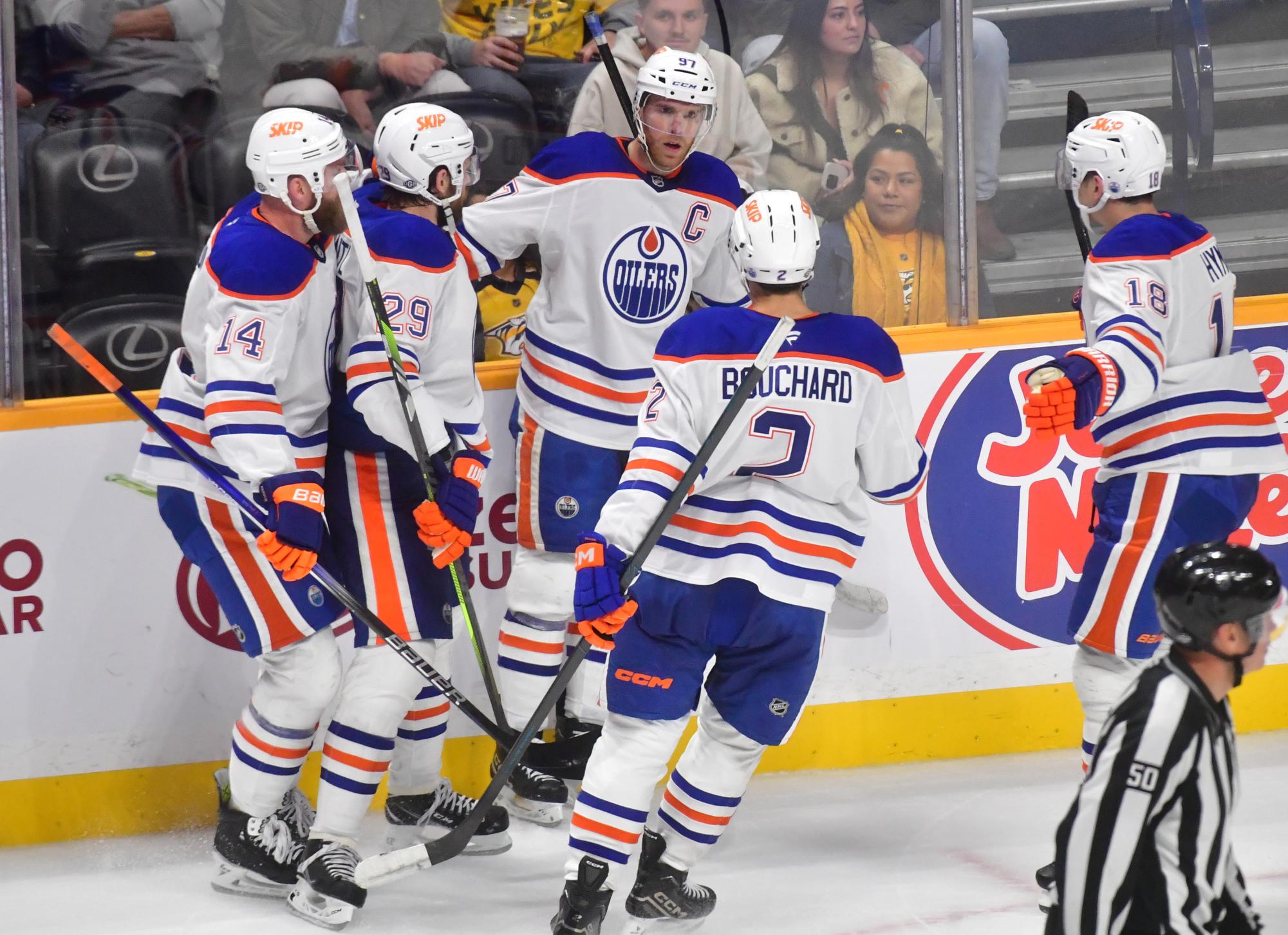 Kulak scores twice and McDavid gets first goal of season as Oilers beat Predators 4-2