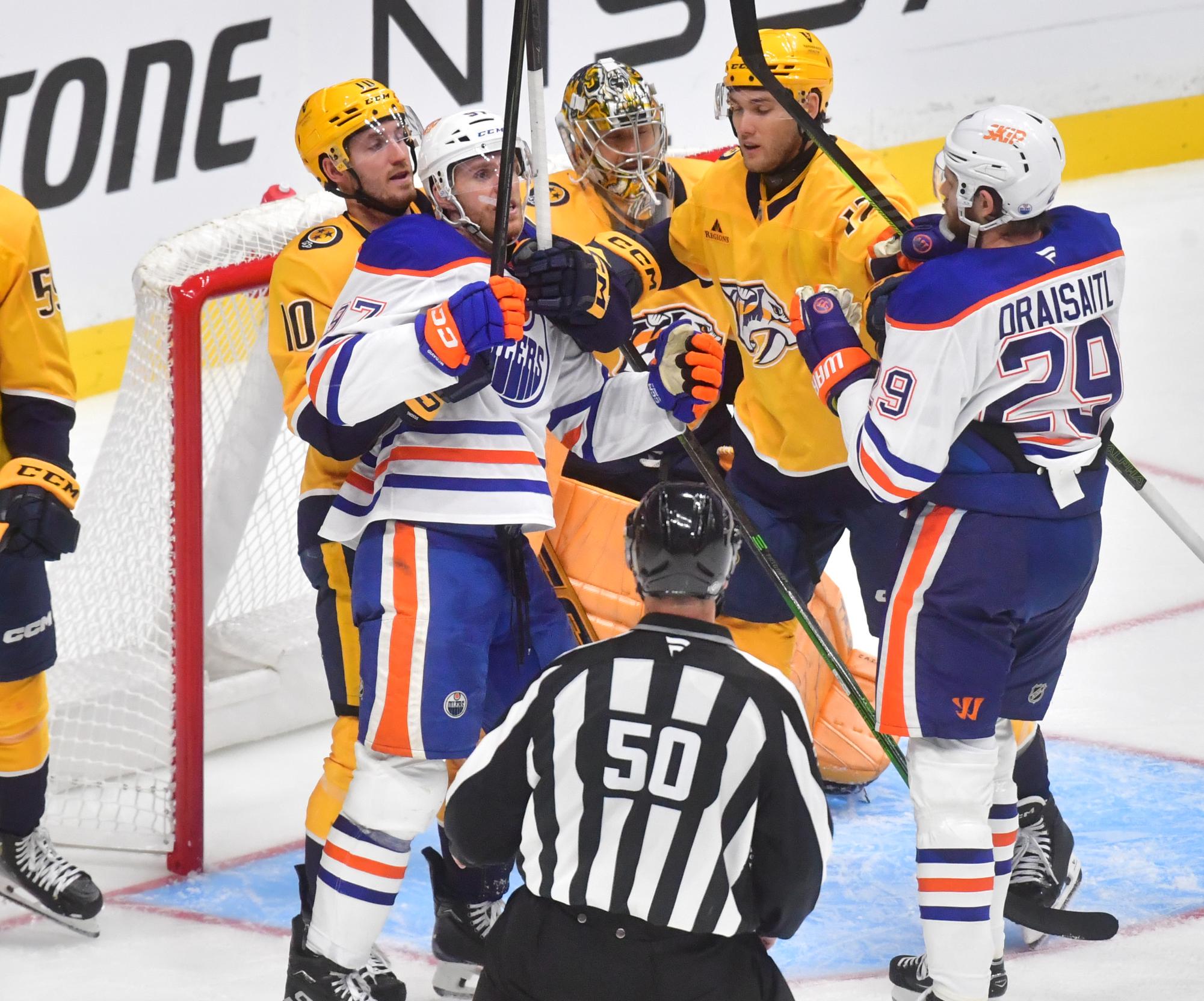 Kulak scores twice and McDavid gets first goal of season as Oilers beat Predators 4-2