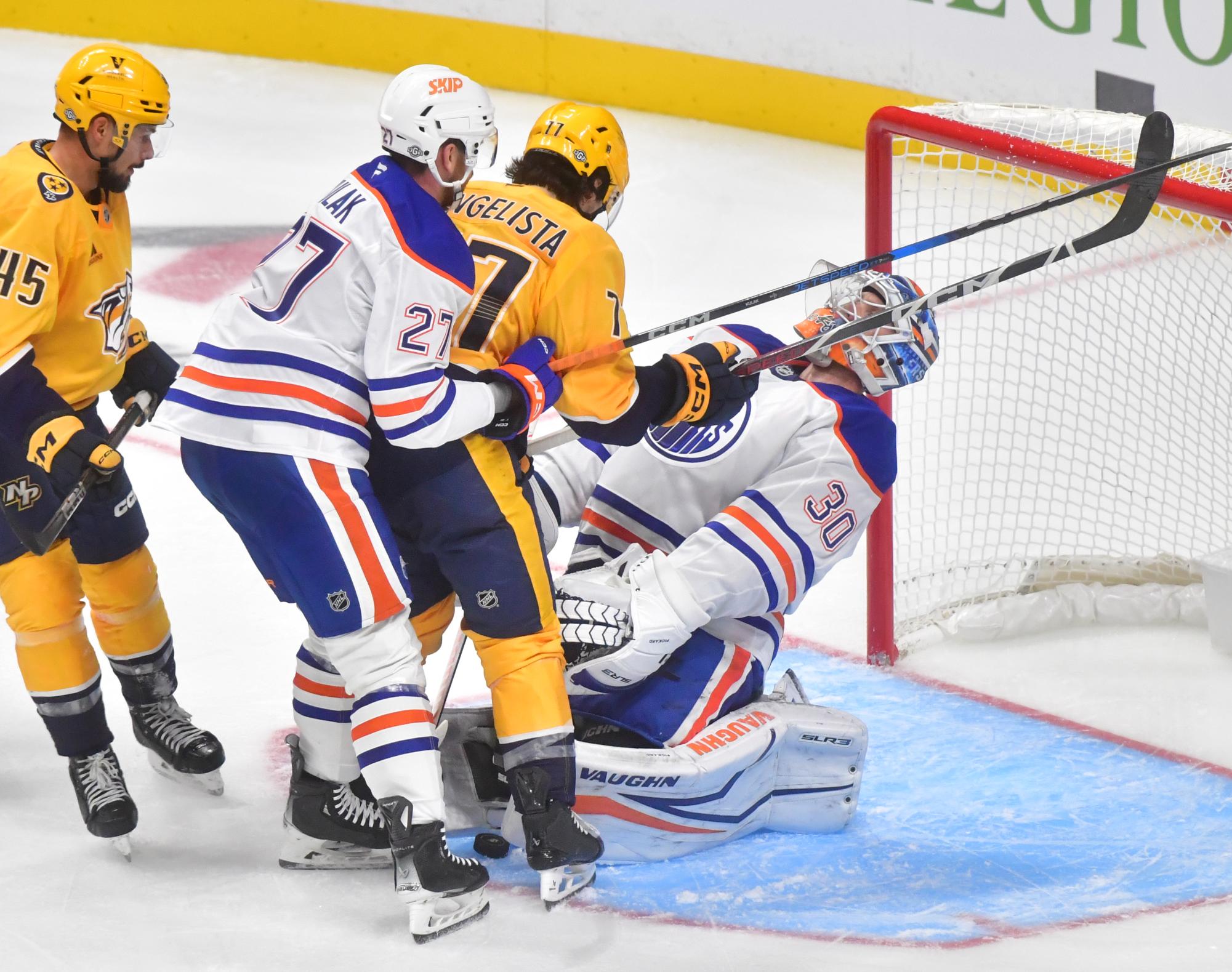 Kulak scores twice and McDavid gets first goal of season as Oilers beat Predators 4-2