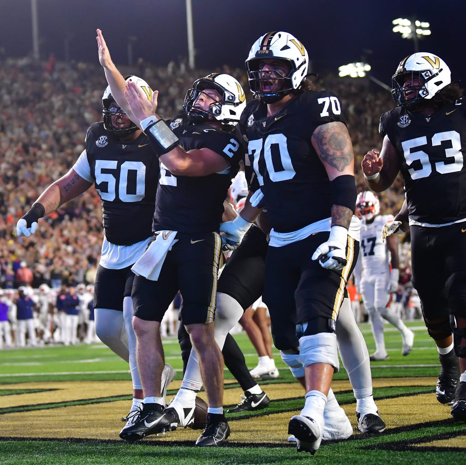 Vanderbilt beats Auburn in Overtime,45–38