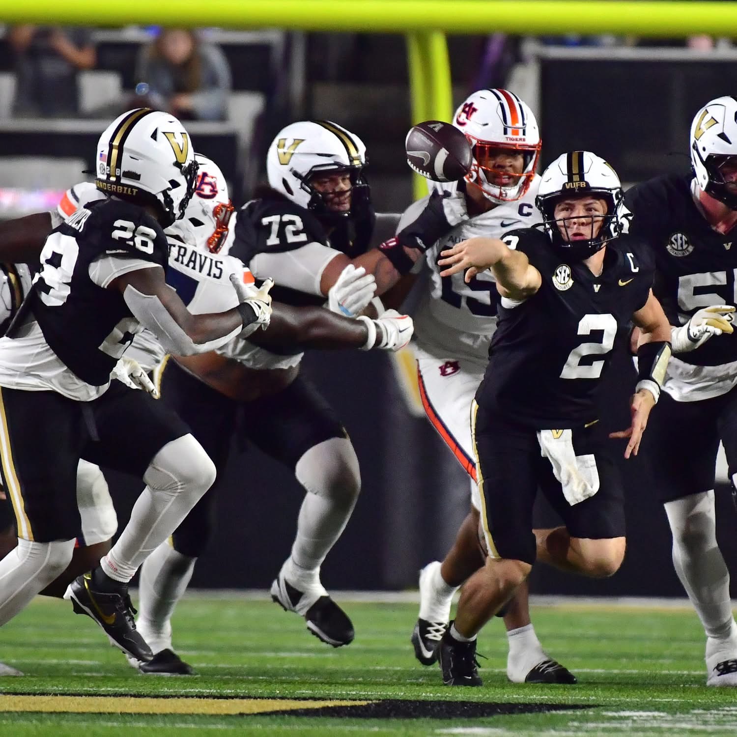 Vanderbilt beats Auburn in Overtime,45–38